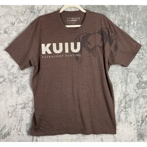 Kuiu Ultralight Hunting T-shirt mens size XL brown short sleeve crew neck casual